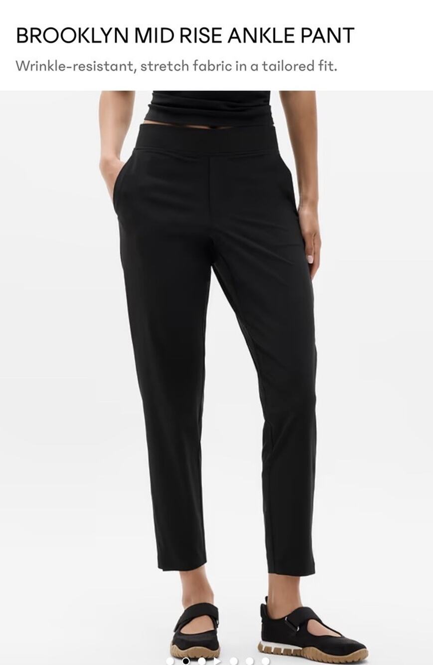 Athleta Brooklyn Ankle Pant Black size 10 work or casual pants